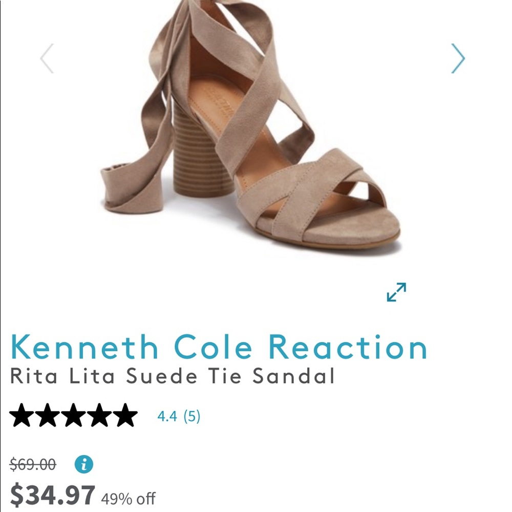 KENNETH COLE ANKLE WRAP BLOCK HEEL SANDAL 💞 - Picture 4 of 4